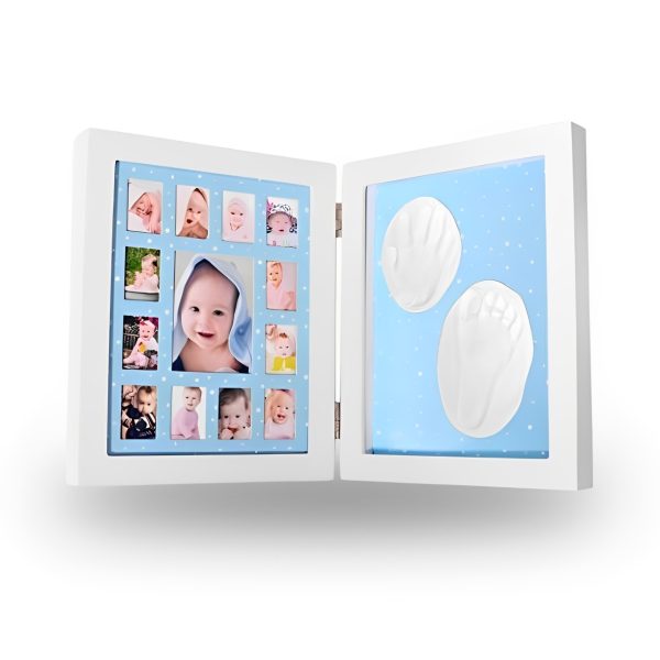 BABY CLAY PRINTS BOOK TYPE FRAME KIT • WITH 4 COLOR BACKGROUNDS