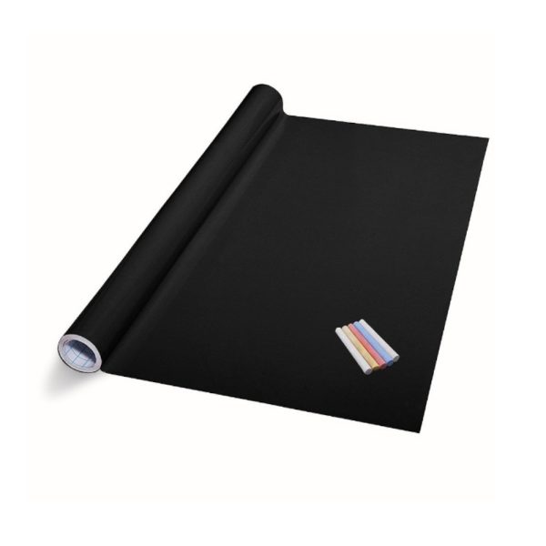 BLACKBOARD VINYL STICKER ROLL WITH 5 CHALKS