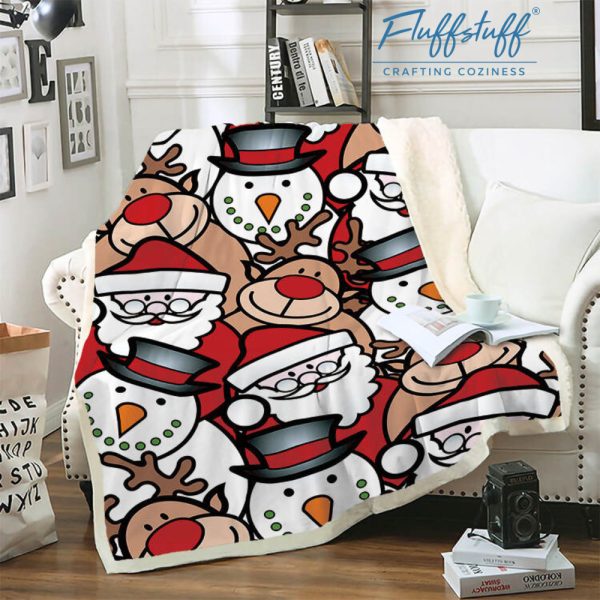 SANTA'S SELFIE • Fluffstuff® Velvet Sherpa Blanket