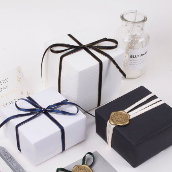 Luxury Double-Sided Gold-Laced 6mm Velvet Ribbons