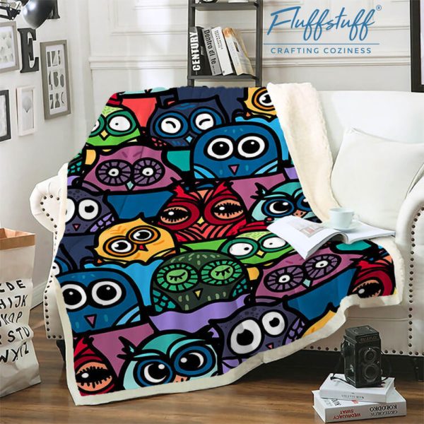 OWLS • Fluffstuff® Velvet Sherpa Throw Blanket