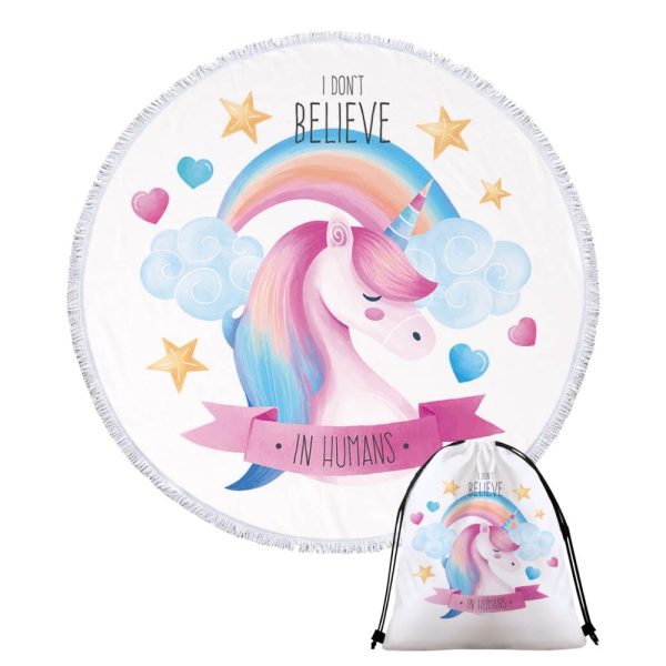 WISE UNICORN • XXL ROUND BEACH TOWEL