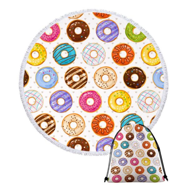 DONUTS • XXL ROUND BEACH TOWEL