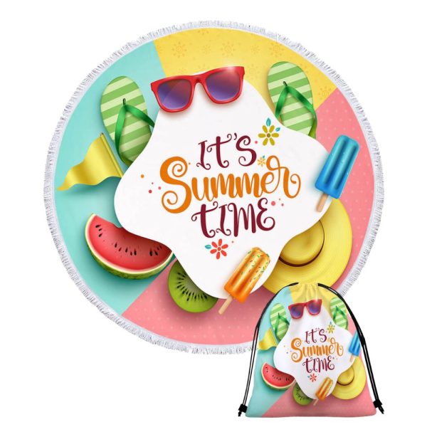 SUMMER TIME • XXL ROUND BEACH TOWEL