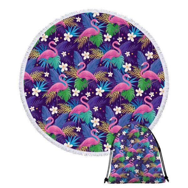 FLAMINGOS • XXL ROUND BEACH TOWEL