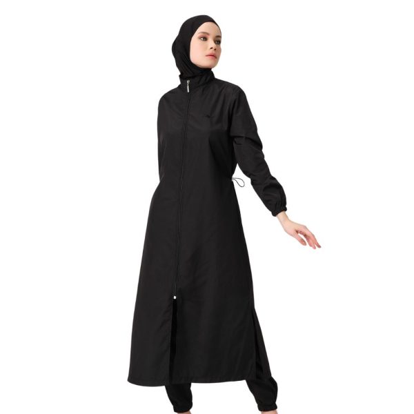 4 Piece Burkini Set • Waterproof Fabric • Black