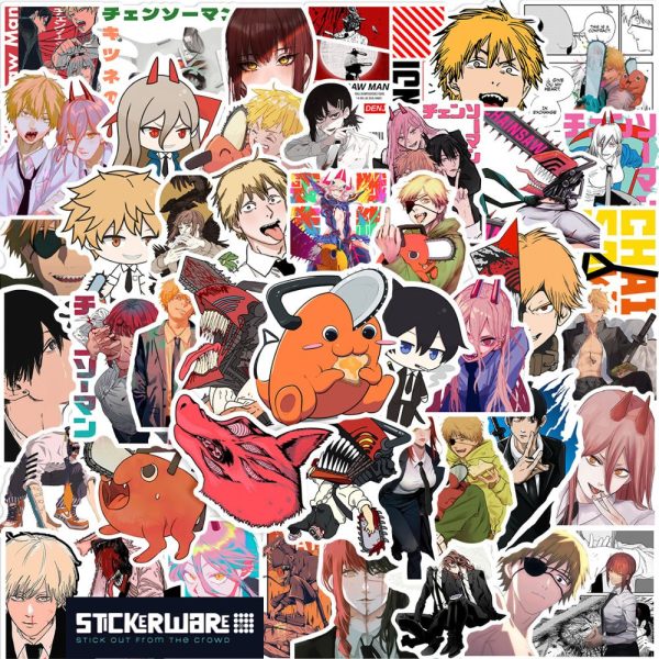 CHAINSAW MAN ANIME • 50PC STICKERWARE BAG