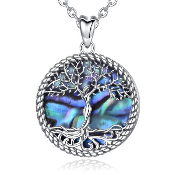 Source of Life II • Rhodium Plated 925 Sterling Silver Mother of Pearl Necklace