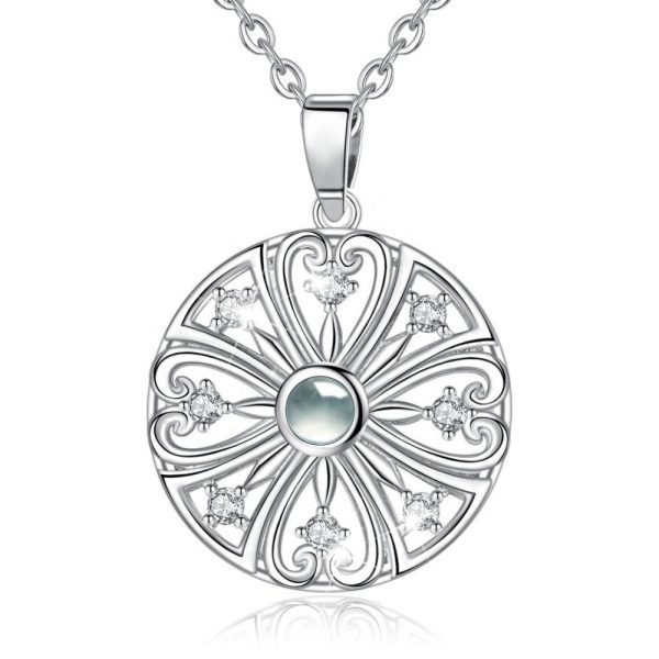 Victorian • Rhodium Plated 925 Sterling Silver Nano Projection Necklace