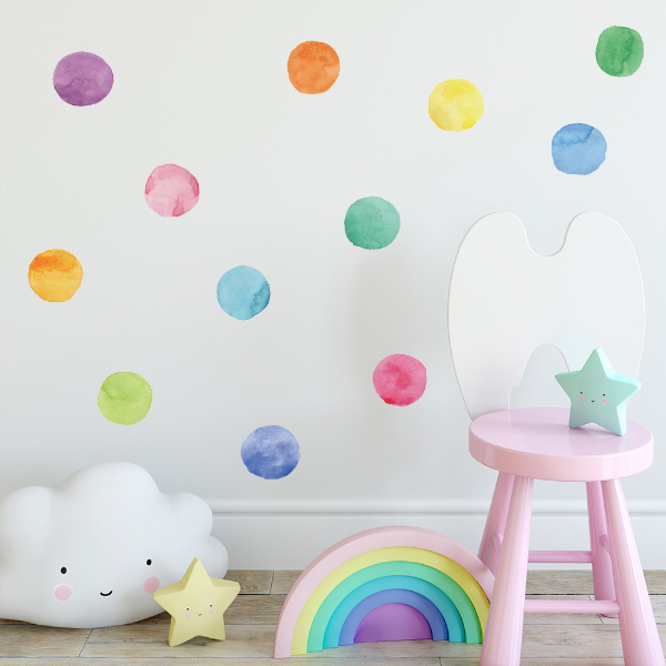 Large Water Color Dots • Sticker Set