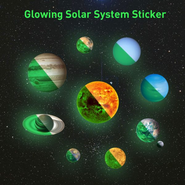 3D Solar System • Glow-in-the-Dark Sticker Set