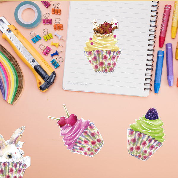 Cup Cakes • Sticker Set