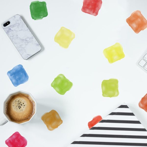 Water Color Squares • Sticker Set