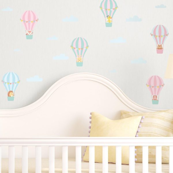 Pastel Hot Air Balloons • Sticker Set