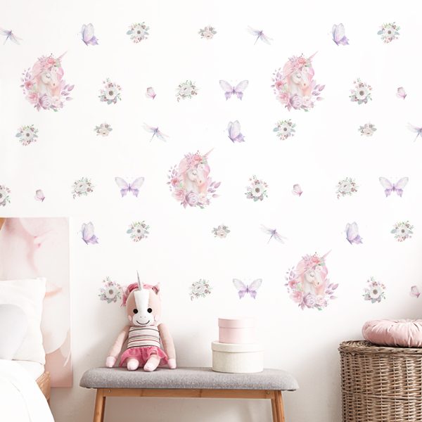 Beautiful Unicorn & Butterflies • Sticker Set