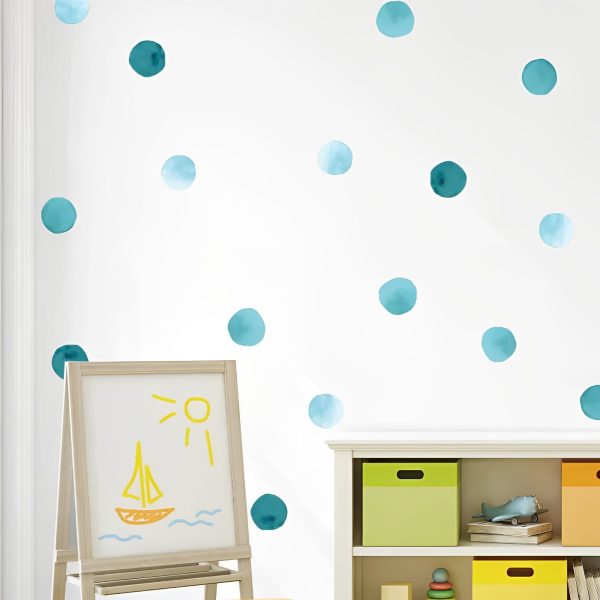 Water Color Blue Dots • Sticker Set