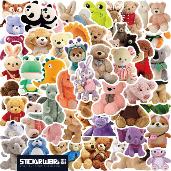 STUFFED ANIMALS • 100PC STICKERWARE BAG