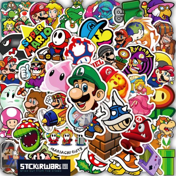 SUPER MARIO • 100PC STICKERWARE BAG