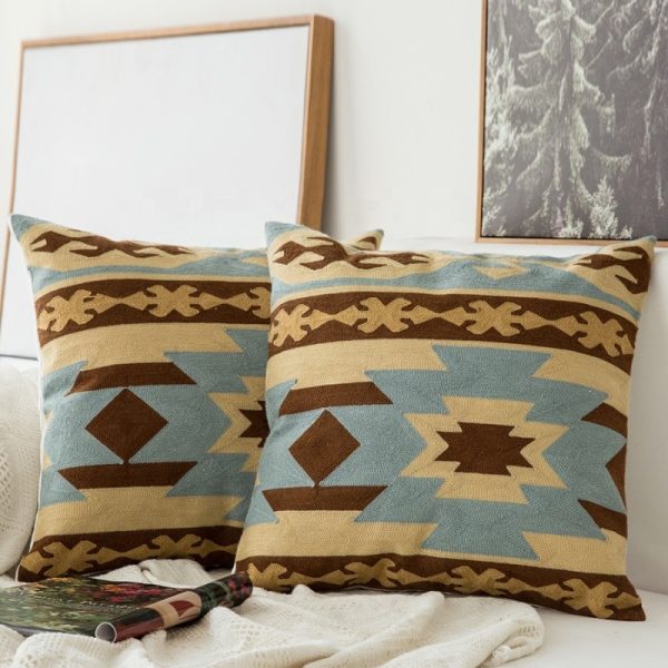 Blue Kilim Cushion Cover • Style 2