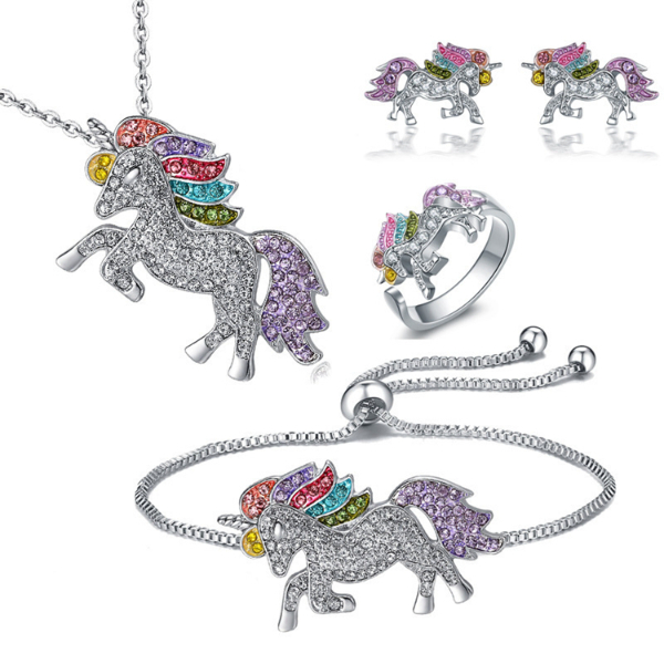 Unicorn Bling • Four-Piece Jewelry Set