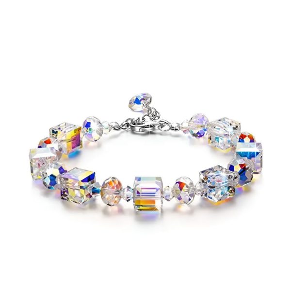 Northern Lights • Rhodium Plated 925 Sterling Silver Bracelet with Swarovski Elements