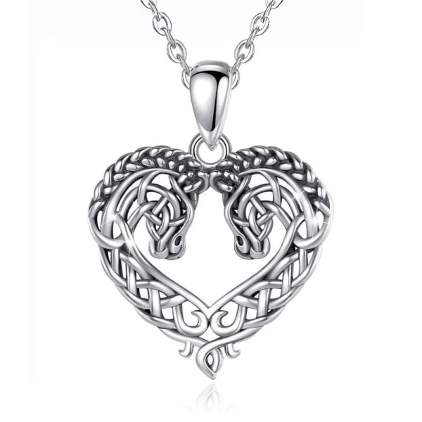 Battle Horses • Vintage 925 Sterling Silver Necklace
