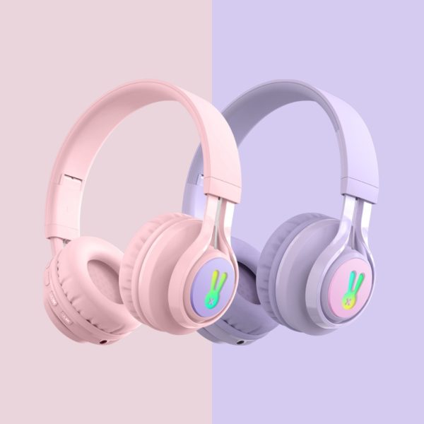 TECHNO RABBIT COLOR-CHANGING LED WIRELESS BLUETOOTH HEADPHONES