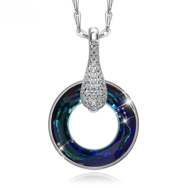 The Ring • Rhodium Plated 925 Sterling Silver Necklace with Swarovski Elements