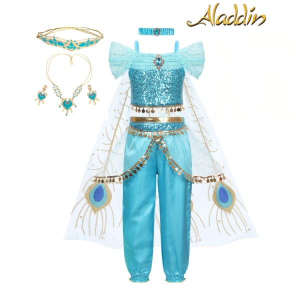 PRINCESS JASMINE • Deluxe Girls Costume with Accessories
