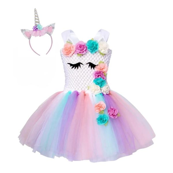 WHITE UNICORN • Deluxe Girls Costume with Headband